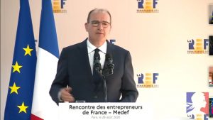 Jean Castex a précisé les détails du plan France Relance déjà annoncé lors de la Rencontre des entrepreneurs de France (photo : Gouvernement français)